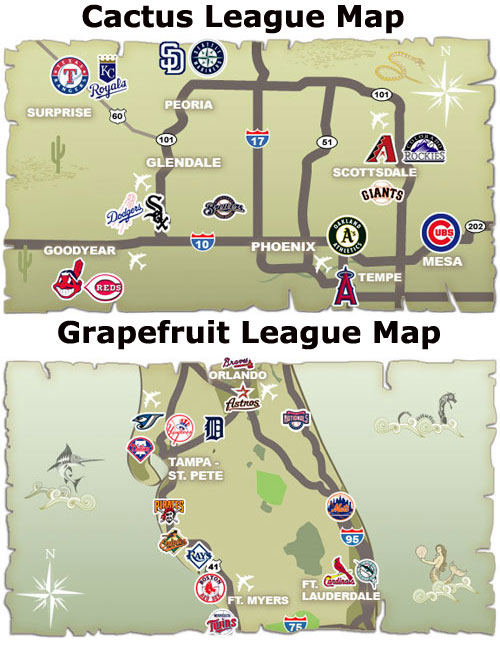 Grapefruit League Map 2020 Living Room Design 2020